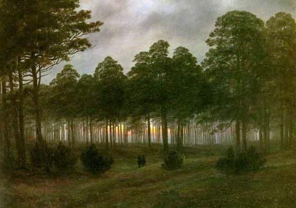 Caspar David Friedrich evening oil painting picture